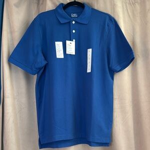NWT Croft & Barrow Men’s Blue Classic Polo Shirt Sz M